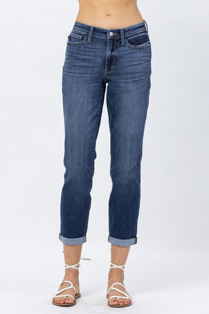 Emma Mid-Rise Long Inseam (34) Pin Tack Skinny Judy Blue Jeans – True  Betty Boutique
