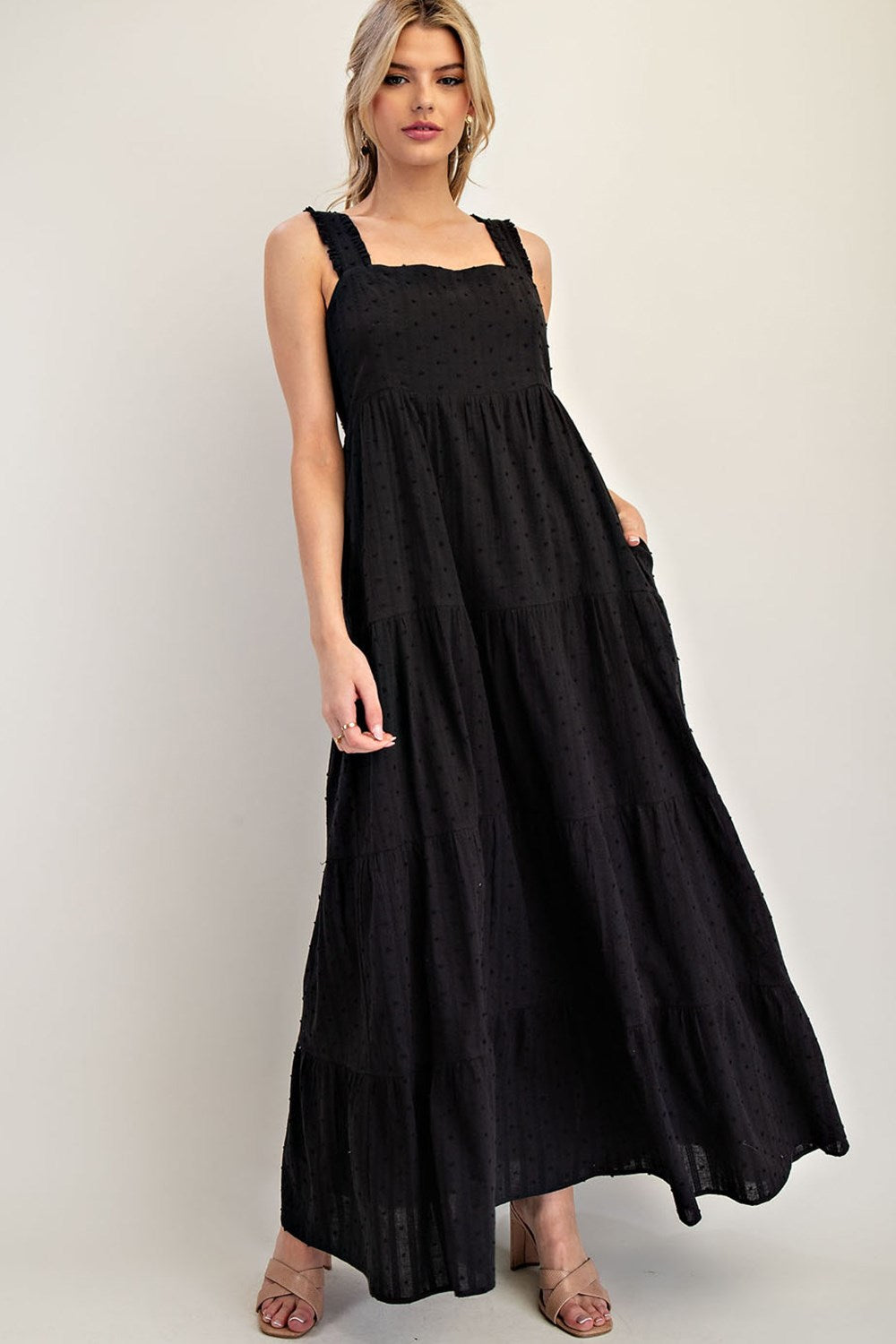 square neck maxi dress formal Lady Black Tie - Shayla Maxi Dress - Square Neckline Dress