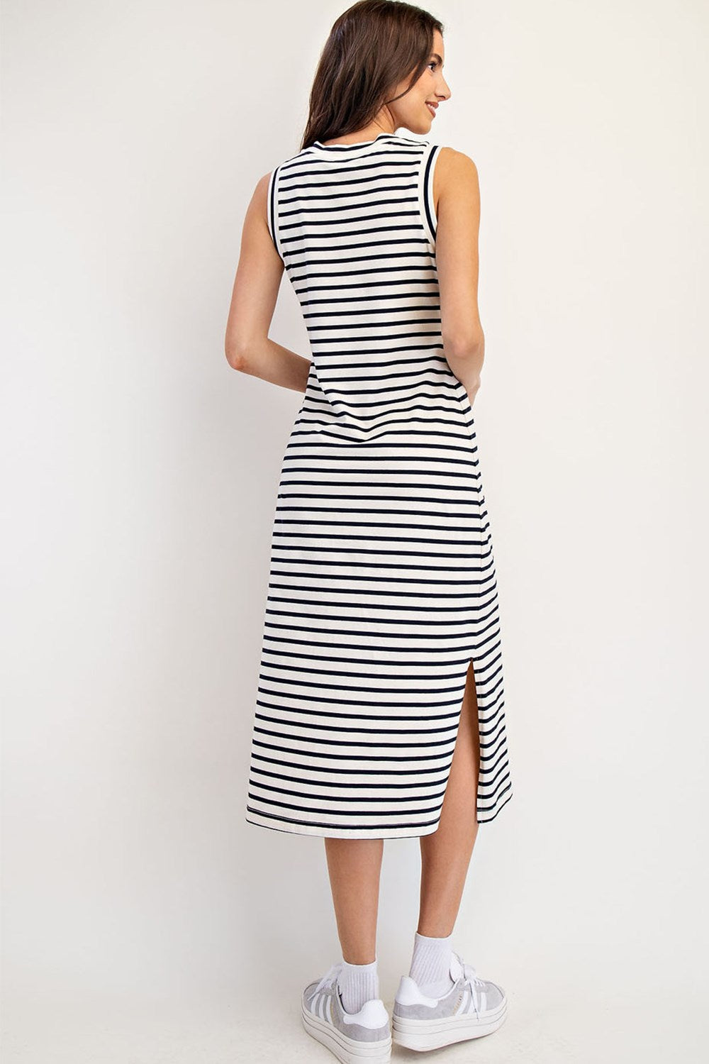 casual striped midi dress Serisse Women's Casual Striped Midi Dress,Dresses For Women Summer