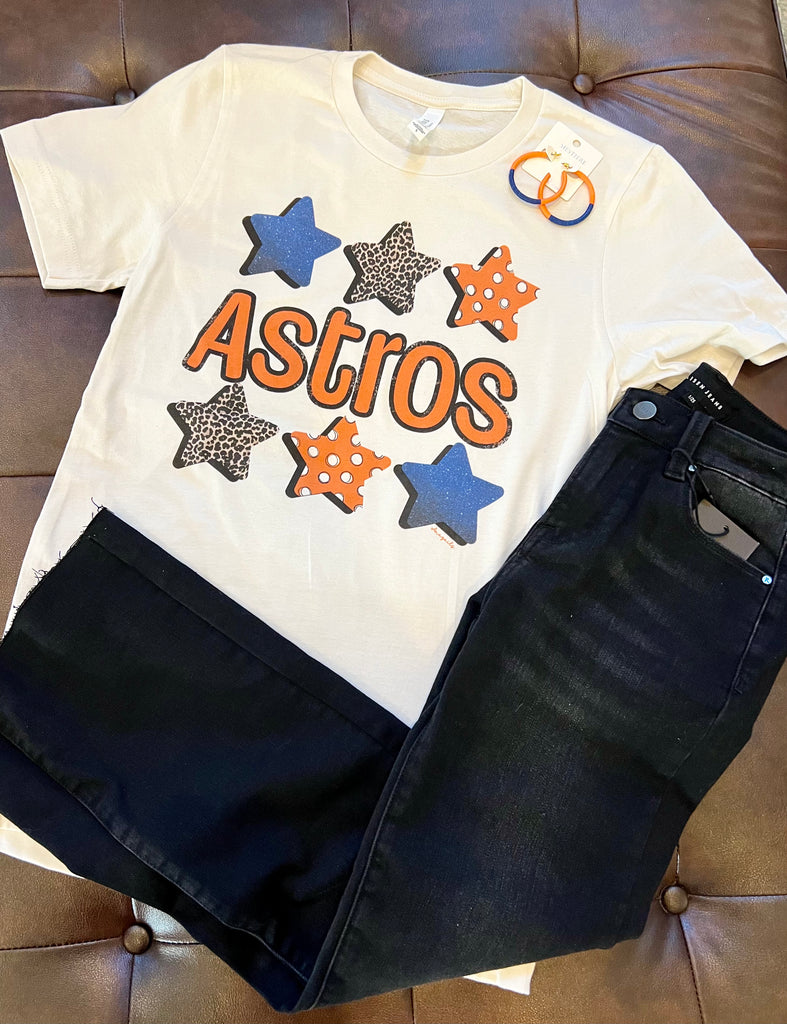 Astros shirt - Womens Astros shirt - Cute Astros shirt - Retro - Baseball -  tongue - Leopard