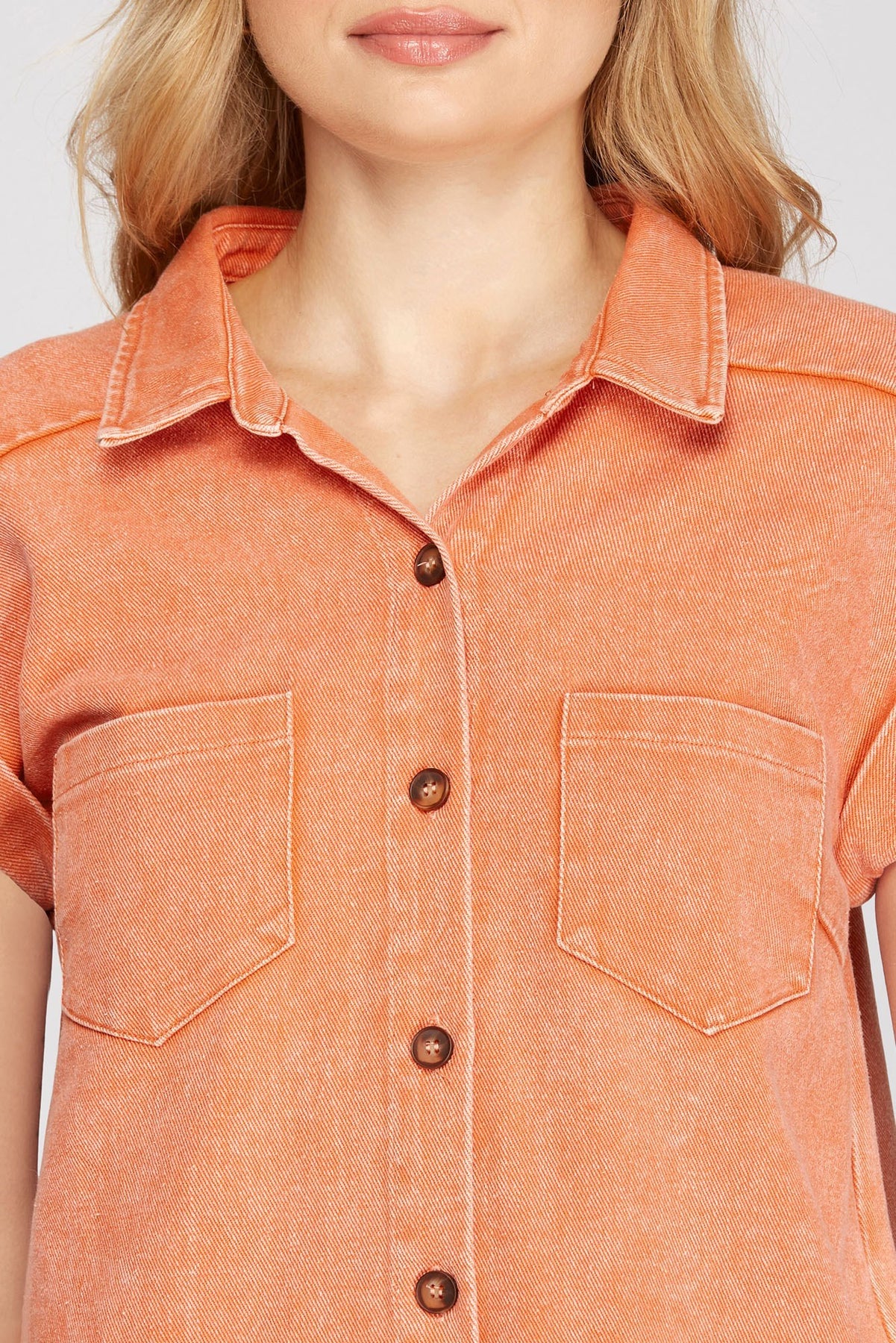 Just Peachy Denim Dress – Blue Louis Boutique