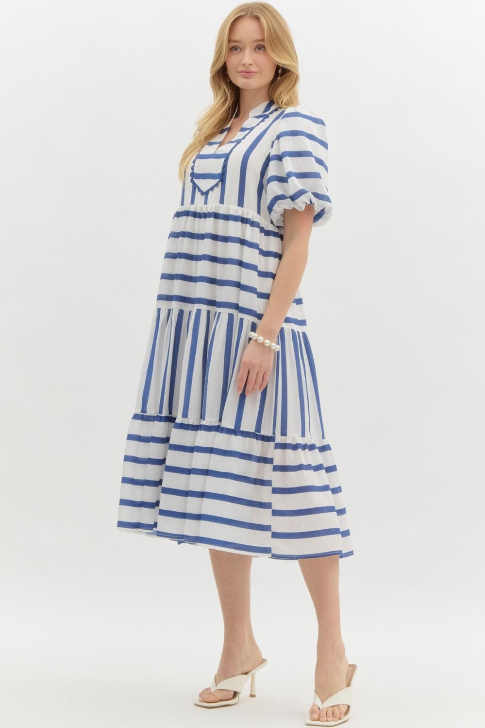 navy blue and white striped dress plus size Navy and White Stripe Dress