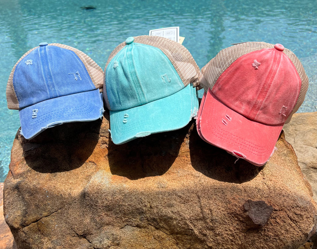 KIDS CC Criss-Cross High Ponytail Ball Cap - Main Image